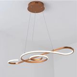 Lambadar Nota Model Modern Sarkıt LED Beyaz Işık Ultra Power LED Avize Salon Mutfak Oda Hol Ledli Avize - Bakır