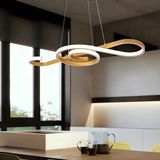 Lambadar Nota Model Modern Sarkıt LED Beyaz Işık Ultra Power LED Avize Salon Mutfak Oda Hol Ledli Avize - Gold