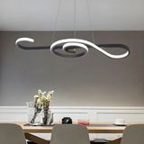 Lambadar Nota Model Modern Sarkıt LED Beyaz Işık Ultra Power LED Avize Salon Mutfak Oda Hol Ledli Avize - Siyah