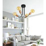 Lambadar Özel Tasarım Kıvrımlı Model Modern Avize - Siyah - 4