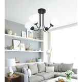 Lambadar Özel Tasarım Kıvrımlı Model Modern Avize - Siyah - Beyaz - 4