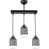 Lambadar Papatya Desen Spor Model Modern Avize - 3 - Siyah