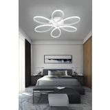 Lambadar Papatya Model Plafonyer Modern Led Beyaz Işık Ultra Power Led Avize Salon Mutfak Oda Hol Ledli Avize Beyaz Tek Ebat 45 X 45 0007-Papatya-Wht-Plafonyer