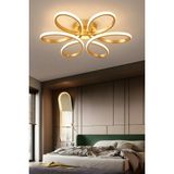 Lambadar Papatya Model Plafonyer Modern LED Beyaz Işık Ultra Power LED Avize Salon Mutfak Oda Hol Ledli Avize - Gold