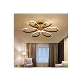 Lambadar Papatya Model Plafonyer Modern Led Beyaz Işık Ultra Power Led Avize Salon Mutfak Oda Hol Ledli Avize Siyah Tek Ebat 45 X 45 0007-Papatya-Blk-Plafonyer