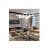 Lambadar Papatya Model Sarkıt Modern Led Beyaz Işık Ultra Power Led Avize Salon Mutfak Oda Hol Ledli Avize Beyaz Tek Ebat 45 X 45 0008-Papatya-Wht-Sarkit