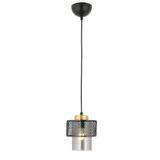 Lambadar Pulsar Hakiki Cam Model Modern Tekli Sarkıt Avize Siyah Tek Ebat 0092-1Blkgoldkafesfümecam