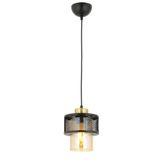 Lambadar Pulsar Hakiki Cam Model Modern Tekli Sarkıt Avize Siyah3 Tek Ebat 30 X 60 0092-1Blkgoldkafesbalcam