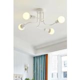 Lambadar Retro Akrep Modern 4'Lü Plafonyer Tavana Monte Avize Beyaz Tek Ebat 3599-4Wht40