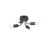 Lambadar Retro Akrep Modern 4'Lü Plafonyer Tavana Monte Avize Siyah Tek Ebat 3599-4Blk12