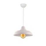 Lambadar Retro Rustik Model Modern Metal Tekli Beyaz Sarkıt Avize Cafe Beyaz Tek Ebat 25 X 70 3506-Svm4W