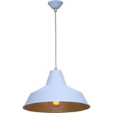 Lambadar Retro Rustik Model Modern Metal Tekli Sarkıt Siyah Avize - Beyaz - Gold - 1
