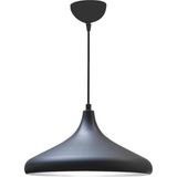 Lambadar Retro Rustik Model Modern Metal Tekli Siyah Beyaz Sarkıt Avize Cafe - Siyah - Beyaz - 1