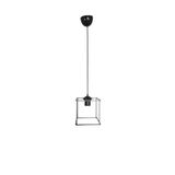 Lambadar Rustik Retro Model Geometrik Sarkıt Metal Kare Avize Siyah1 Tek Ebat 3504-1Blkkare
