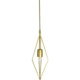 Lambadar Rustik Retro Model Geometrik Sarkıt Metal Plazma Avize - Gold