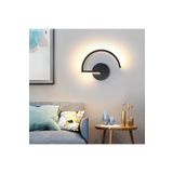 Lambadar Saat Model Modern Led Beyaz Işık Ultra Power Led Avize Salon Hol Yatak Odası Ledli Aplik Avize Siyah Tek Ebat 0018-Saat-Blk-Aplik