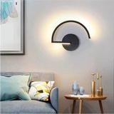 Lambadar Saat Model Modern LED Beyaz Işık Ultra Power LED Avize Salon Hol Yatak Odası Ledli Aplik Avize - Siyah