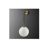 Lambadar Sarkıt Modern Glop Camlı Aplik Goldbeyaz Tek Ebat 3523-1Goldsarkitaplikglopbeyazcam