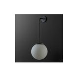 Lambadar Sarkıt Modern Glop Camlı Aplik Siyahbeyaz Tek Ebat 3523-1Blksarkitaplikglopbeyazcam