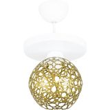 Lambadar Selçuklu Top Motif Yıldız Ferforje Model Retro Rustik Plafonyer Avize - Beyaz - Gold - 1