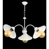 Lambadar Şık Tasarım Retro Rustik Model Konik Avize - Beyaz - 3