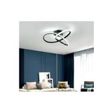Lambadar Sonsuzluk Model Tekli Plafonyer Led Beyaz Işık Ultrapower Led Avize Salon Mutfak Oda Hol Ledli Avize Siyah Tek Ebat 35 X 65 0001-Sonsuzluk1Blkplafonyer