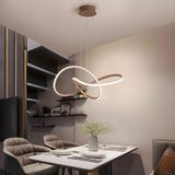 Lambadar Sonsuzluk Model Tekli Sarkıt LED Beyaz Işık Ultra Power LED Avize Salon Mutfak Oda Hol Ledli Avize - Bakır