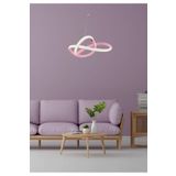 Lambadar Sonsuzluk Model Tekli Sarkıt Led Beyaz Işık Ultra Power Led Avize Salon Mutfak Oda Hol Ledli Avize Pembe Tek Ebat 35 X 65 0002-Sonsuzluk1Pembesarkit