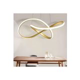 Lambadar Sonsuzluk Model Tekli Sarkıt Led Beyaz Işık Ultrapower Led Avize Salon Mutfak Oda Hol Ledli Avize Gold Tek Ebat 35 X 65 0002-Sonsuzluk1Goldsarkit
