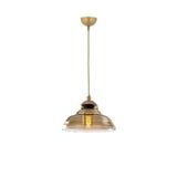 Lambadar Special Model Tekli Gold Modern Füme Camlı Sarkıt Avize Gold1F Tek Ebat 20 X 70 3507-1Goldgfümecam