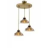 Lambadar Special Model Üçlü Gold Modern Füme Camlı Sarkıt Avize Gold3F Tek Ebat 20 X 70 3507-3Yuvgoldgfümecam