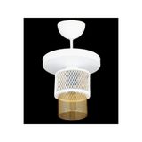 Lambadar Tekli Bal Cam Kafes Model Modern Plafonyer Avize Beyaz Tek Ebat 3541-1Whtyuvkafesbalcam