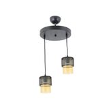 Lambadar Tekli Bal Cam Kafes Model Modern Sarkıt Avize Siyah Tek Ebat 3540-2Blkyuvkafesbalcam
