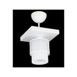 Lambadar Tekli Beyaz Cam Kafes Model Modern Plafonyer Avize Beyaz_3 Tek Ebat 3541-1Whtkarekafesbeyazcam
