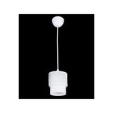 Lambadar Tekli Beyaz Cam Kafes Model Modern Sarkıt Avize Beyaz Tek Ebat 3540-1Whtkafesbeyazcam