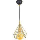Lambadar Tekli Gold Prizma Model Sarkıt Avize - Siyah - Gold - 1