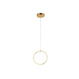 Lambadar Tekli Halka Sarkıt Modern Led Beyaz Işık Ultra Power Led Avize Salon Mutfak Oda Hol Ledli Avize Gold Tek Ebat 30 X 70 0009-Halka-1Gold-Sarkit