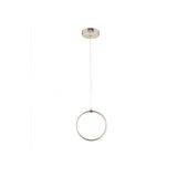 Lambadar Tekli Halka Sarkıt Modern Led Beyaz Işık Ultra Power Led Avize Salon Mutfak Oda Hol Ledli Avize Krom Tek Ebat 30 X 70 0009-Halka-1Krom-Sarkit