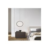 Lambadar Tekli Halka Sarkıt Modern Led Beyaz Işık Ultra Power Led Avize Salon Mutfak Oda Hol Ledli Avize Siyah Tek Ebat 30 X 70 0009-Halka-1Blk-Sarkit