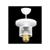 Lambadar Tekli Kafes Model Modern Plafonyer Avize Beyaz Tek Ebat 3541-1Whtyuvkafes