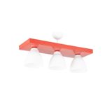 Lambadar Tekli Kare Kırmızı Spor Model Modern Avize Kirmizi Tek Ebat 3502-3Red106C1
