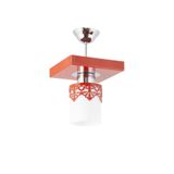Lambadar Tekli Modern Spor Model Kare Tepsi Taçlı Kırmızı Avize Nocolor-9A5A7942 Tek Ebat 3502-1Redtac