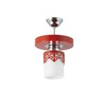 Lambadar Tekli Modern Spor Model Yuvarlak Tepsi Taclı Kırmızı Avize Nocolor-E2D2E2Cc Tek Ebat 3501-1Redtac