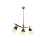 Lambadar Tekli Modern Tarz Kayık Model Metal Camlı Sarkıt Avize