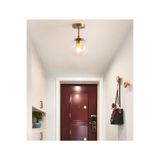 Lambadar Tekli Modern Tasarım Bal Glop Camlı Avize Eskitme2 Tek Ebat 30 X 60 3594-1Eskglopbalcam
