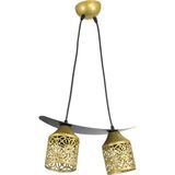 Lambadar Tekli Paparta Motif Kayık Model Tarz Sarkıt Avize - Gold - 2