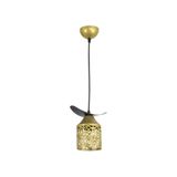 Lambadar Tekli Paparta Motif Kayık Model Tarz Sarkıt Avize Gold Tek Ebat Unisex 3563-1Goldpapatya