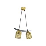 Lambadar Tekli Paparta Motif Kayık Model Tarz Sarkıt Avize Gold Tek Ebat Unisex 3563-2Goldpapatya