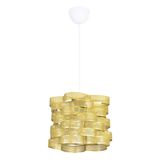 Lambadar Tekli Pasta Model Sarkıt Avize Gold Tek Ebat 3575-6Katligold