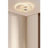 Lambadar Üçlü Halka Model Plafonyer Modern Led Beyaz Işık Ultra Power Led Avize Salon Mutfak Oda Ledli Avize Beyaz Tek Ebat 70 X 20 0011-Halka50-40-30-Wht-Plafonyer